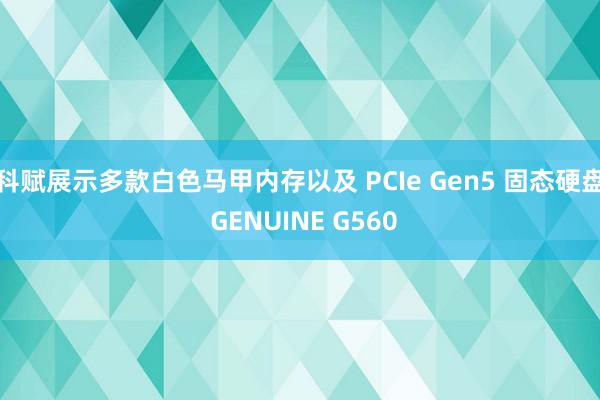 科赋展示多款白色马甲内存以及 PCIe Gen5 固态硬盘 GENUINE G560