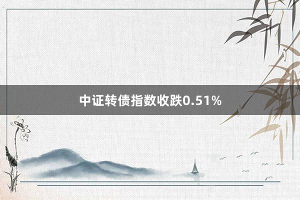 中证转债指数收跌0.51%