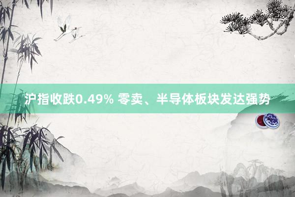 沪指收跌0.49% 零卖、半导体板块发达强势