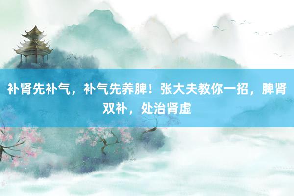 补肾先补气，补气先养脾！张大夫教你一招，脾肾双补，处治肾虚