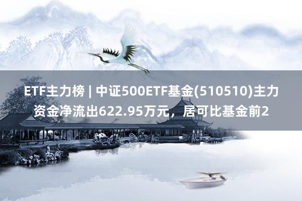 ETF主力榜 | 中证500ETF基金(510510)主力资金净流出622.95万元，居可比基金前2